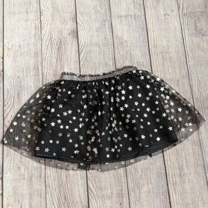Cat & Jack Black & Silver Star Tutu 4T